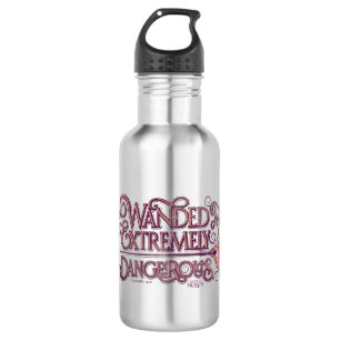 Wanded And Extremely Dangerous Graphic - Pink Water Bottle