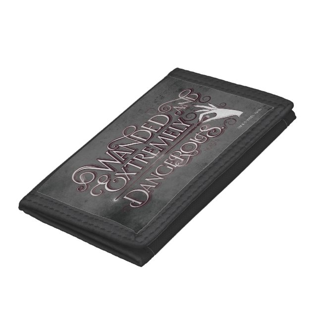 Wanded And Extremely Dangerous Graphic - White Trifold Wallet (Bottom)