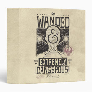 Wanded & Extremely Dangerous Wanted Poster - Black Binder