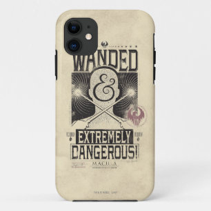 Wanded & Extremely Dangerous Wanted Poster - Black iPhone 11 Case