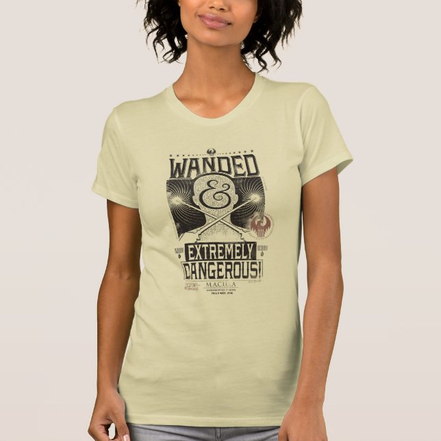 Wanded & Extremely Dangerous Wanted Poster - Black T-Shirt (Front)