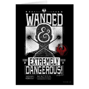 Wanded & Extremely Dangerous Wanted Poster - White Cards