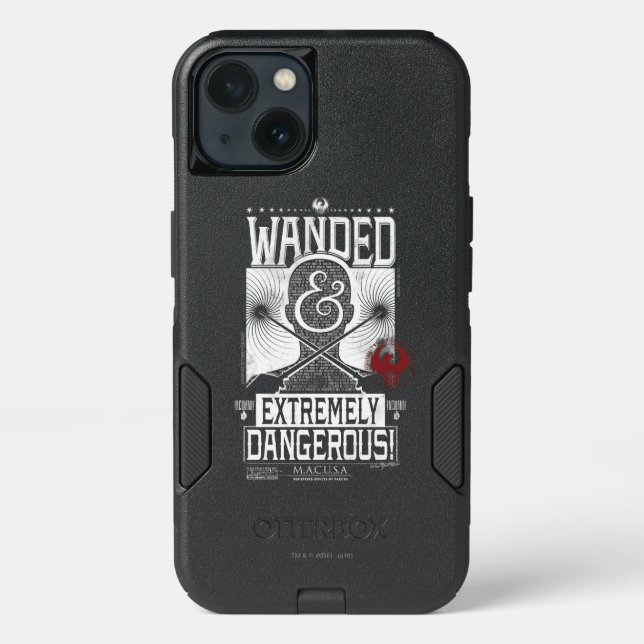 Wanded & Extremely Dangerous Wanted Poster - White Otterbox iPhone Case (Back)
