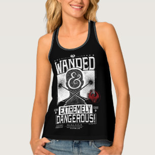 Wanded & Extremely Dangerous Wanted Poster - White Tank Top
