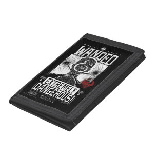 Wanded & Extremely Dangerous Wanted Poster - White Trifold Wallet