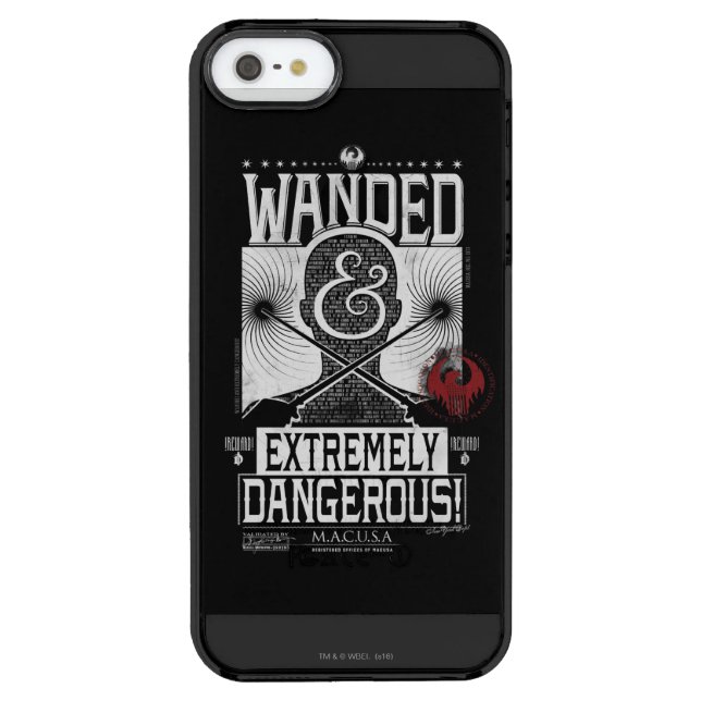 Wanded & Extremely Dangerous Wanted Poster - White Uncommon iPhone Case (Back)