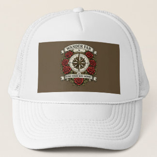 Wander Far – Compass Rose Vintage Graphic Cap