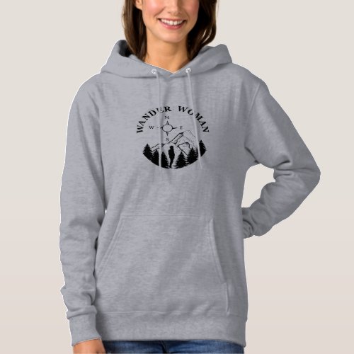 Wander hiking hike camping woman hoodie