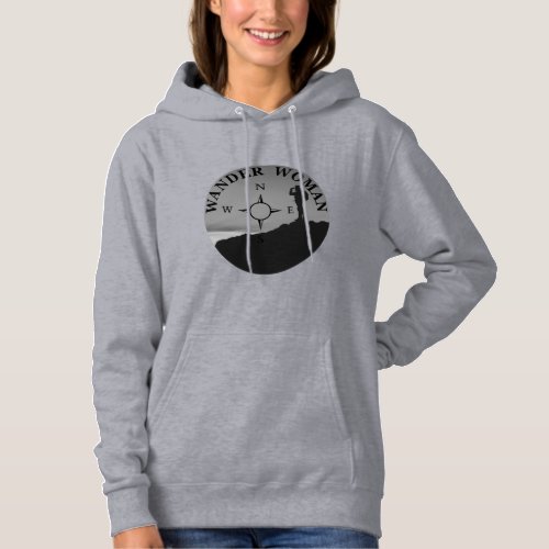 Wander hiking hike camping woman hoodie