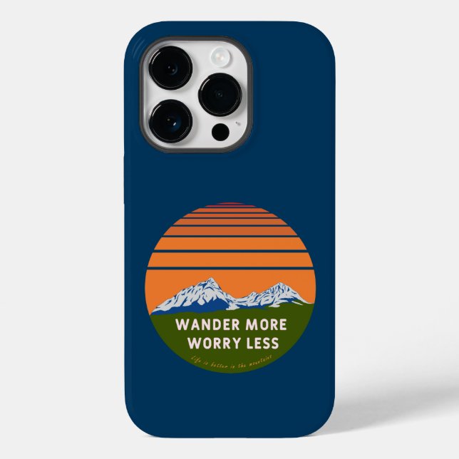 Wander more Worry less Case-Mate iPhone Case (Back)