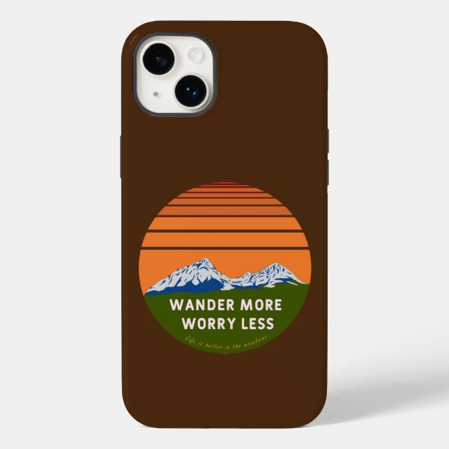 Wander more Worry less Case-Mate iPhone Case (Back)