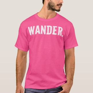 Wander Mountains Beach Hiking Camping Distressed V T-Shirt