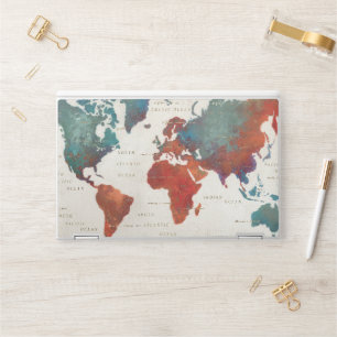 Wander Often, Wander Always Map With Quote 2 HP Laptop Skin