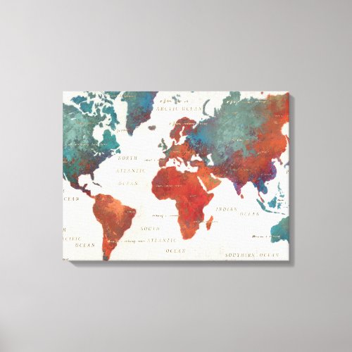 Wander Often Wander Always Map With Quote Canvas Print