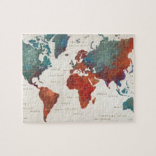 Wander Often Wander Always Map With Quote Jigsaw Puzzle