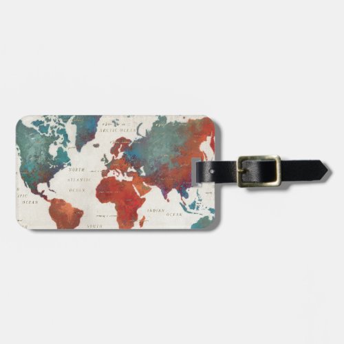 Wander Often Wander Always Map With Quote Luggage Tag
