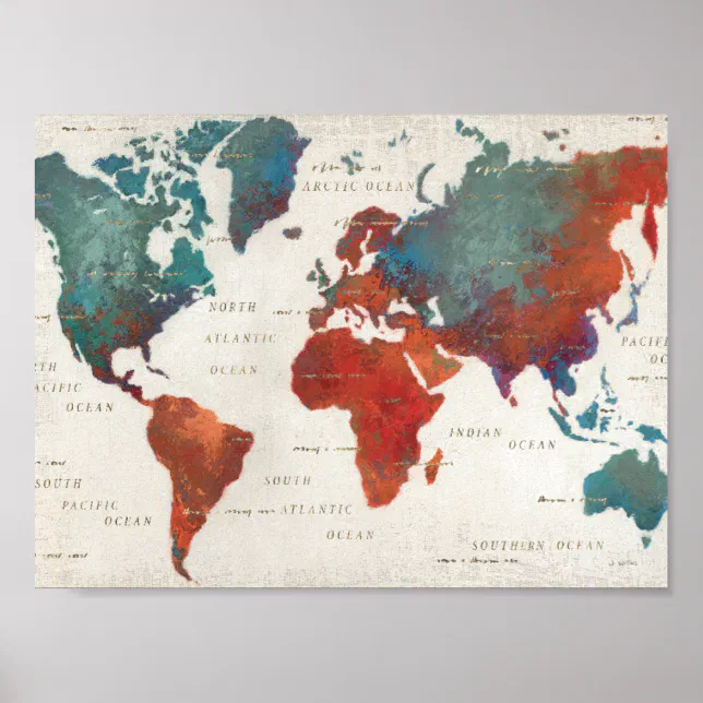 Wander Map Reflection Wander Often, Wander Always Map With Quote Poster | Zazzle
