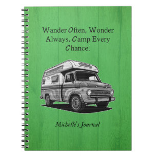 Wander Often Wonder Always Camp Every Chance Notebook