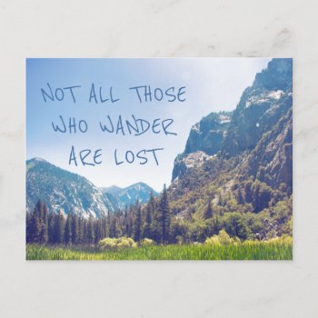 Wander Quote - Kings Canyon | Postcard by GaeaPhoto at Zazzle