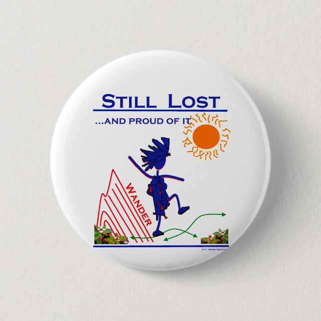 Wander Sill Lost...And Proud Of It! Button (Front)