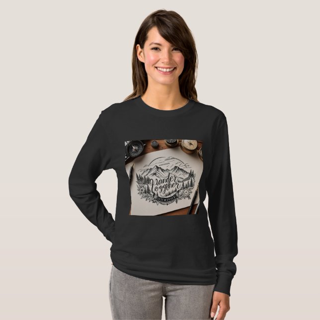 Wander Together Travel Theme  T-Shirt (Front Full)