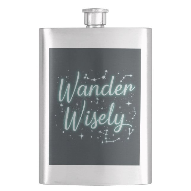 Wander Wisely Flask (Front)