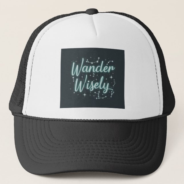 Wander Wisely Trucker Hat (Front)