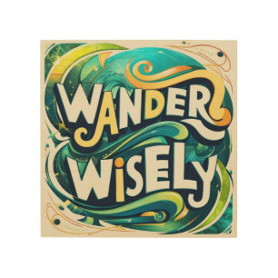 Wander Wisely: Your Passport to Adventure Wood Wall Art