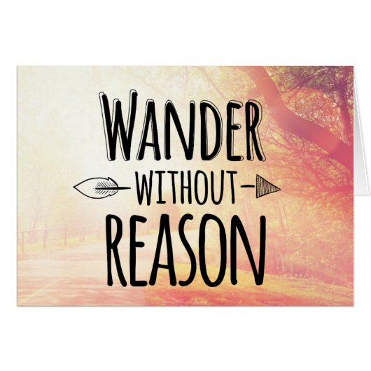Wander Without Reason Cards (Front Horizontal)