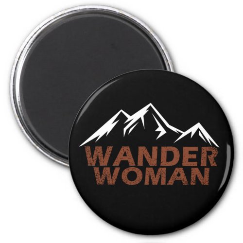 wander woman hiking camping magnet