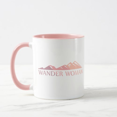 Wander woman hiking camping mug