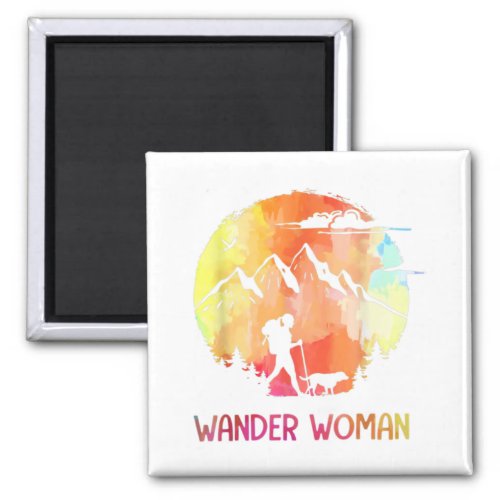 Wander Woman Hiking Climbing Camping Gifts Women A Magnet