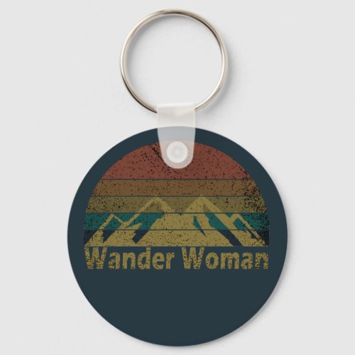 wander woman hiking keychain