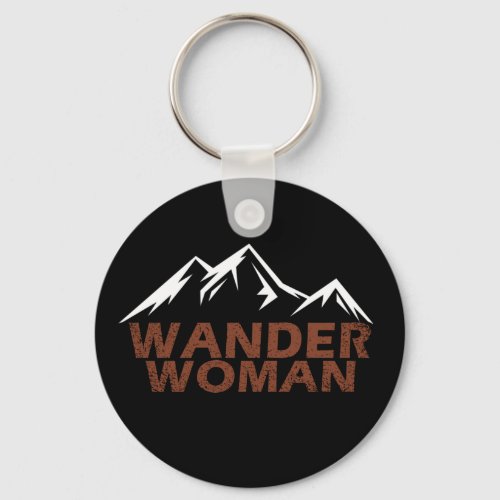 wander woman hiking keychain