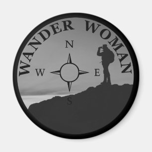 wander woman hiking magnet