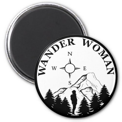 wander woman hiking magnet