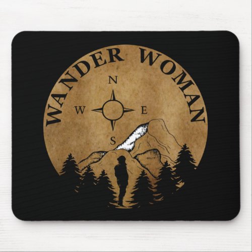 wander woman hiking mouse pad
