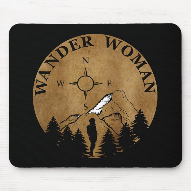 wander woman hiking mouse pad (Front)