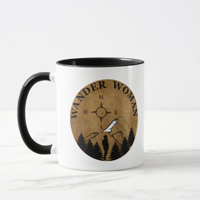 wander woman hiking mug (Left)
