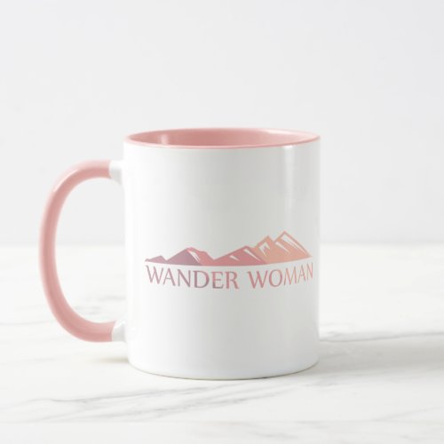 wander woman hiking mug