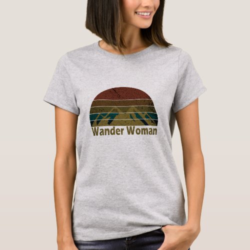 wander woman hiking T_Shirt