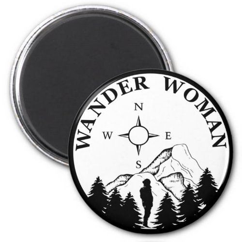 wander woman hiking vintage magnet