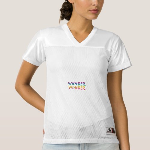 Wander your wonder womens football jersey