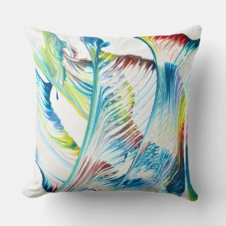 Wanderer 1 Colorful Abstract Accent Pillow