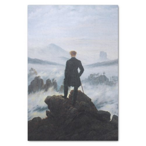 Wanderer Above the Sea of Fog by CD Friedrich Tissue Paper