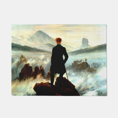 Wanderer Above The Sea Of Fog By Caspar David Frie Doormat