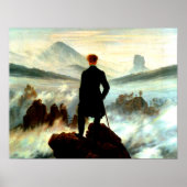 Wanderer Above The Sea Of Fog By Caspar David Frie Poster | Zazzle