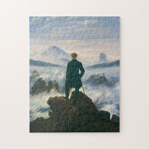 Wanderer above the Sea of Fog by Caspar Friedrich Jigsaw Puzzle