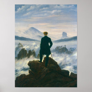 Wanderer above the Sea of Fog by Caspar Friedrich Poster