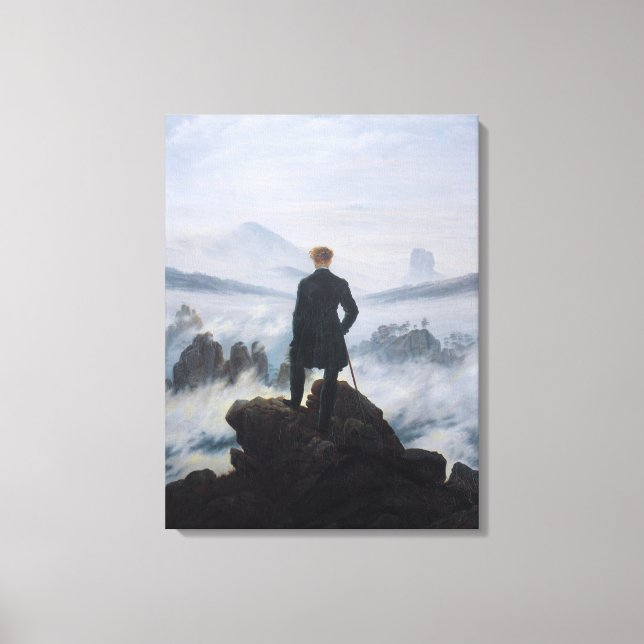 Wanderer above the Sea of Fog  Canvas Print (Front)